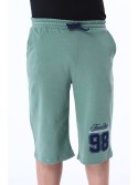 Sweatshorts mit Applikation, grün NDZ8705 - Online-Shop - Boutique